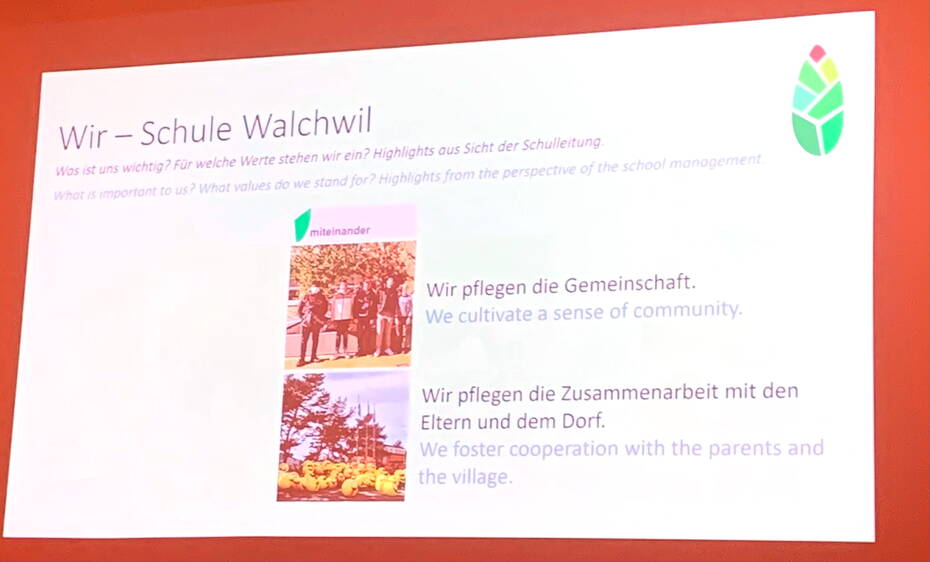 Auszug aus dem Input der beiden Schulleiter. Aufnahme Miriam Aegerter